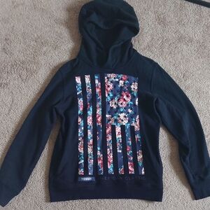 Tommy Hilfiger Navy Floral Flag Hoodie
